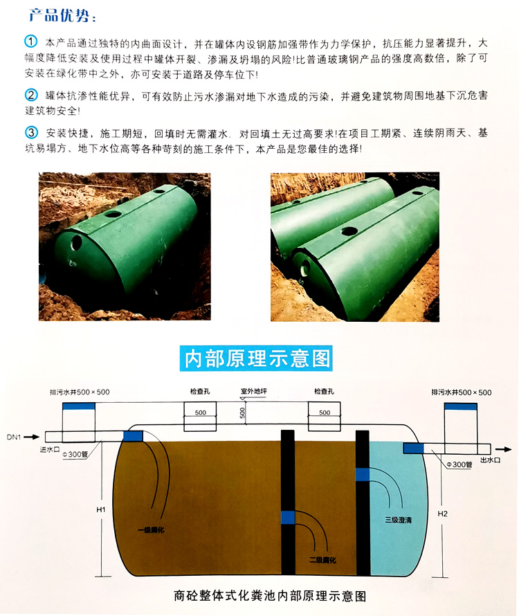 米林玻璃钢化粪池